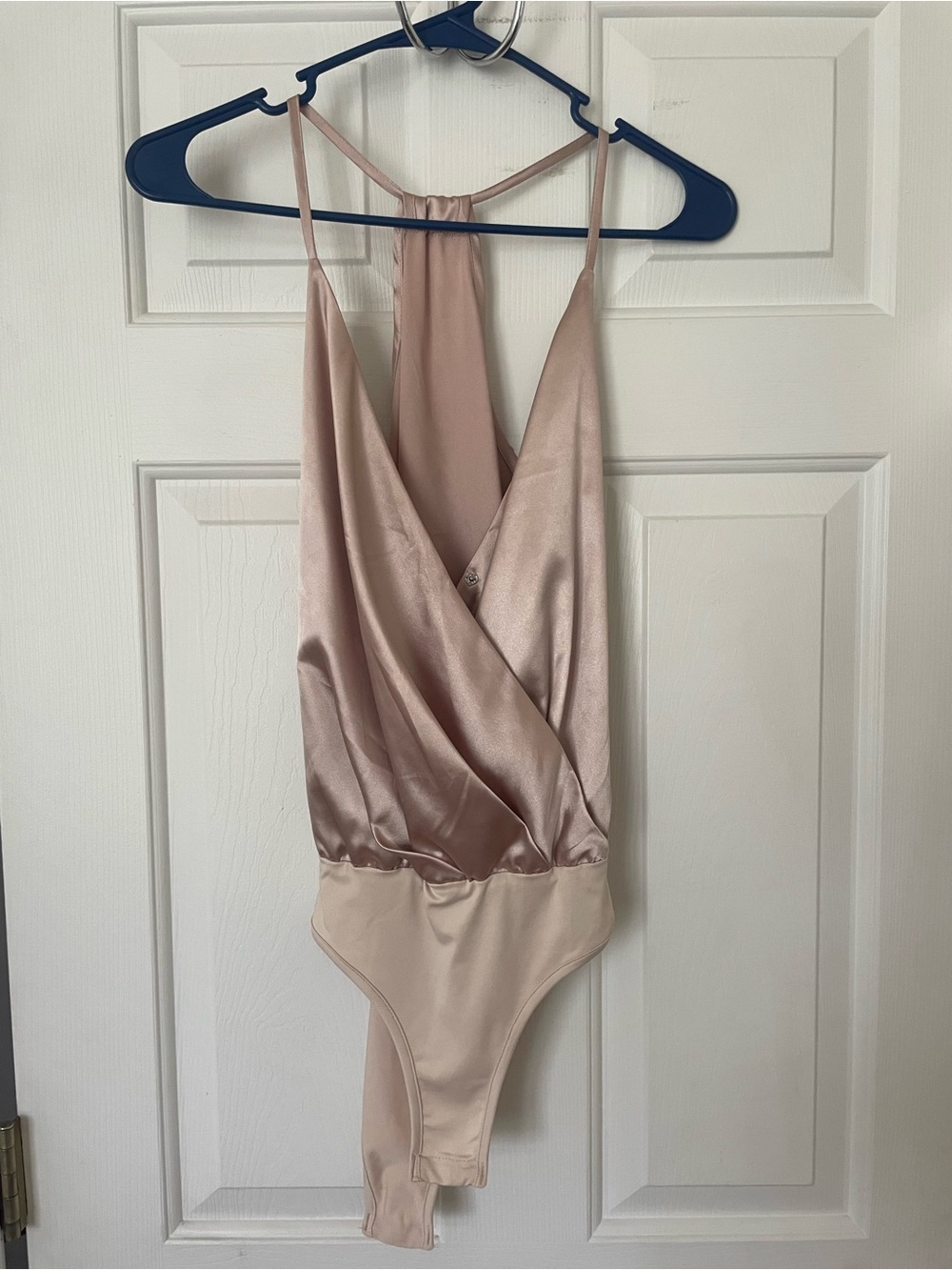Satin Blush Pink Bodysuit